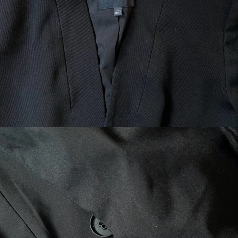 Madewell Black Women's Notchless Single-Button Blazer